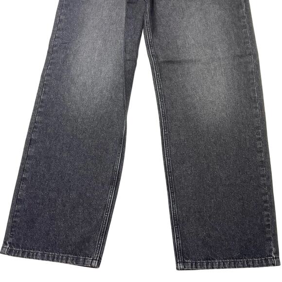 Vans Off the Wall Denim Jeans Women 26x30 Black Washed Wide Leg Baggy Loose Fit - Picture 4 of 11